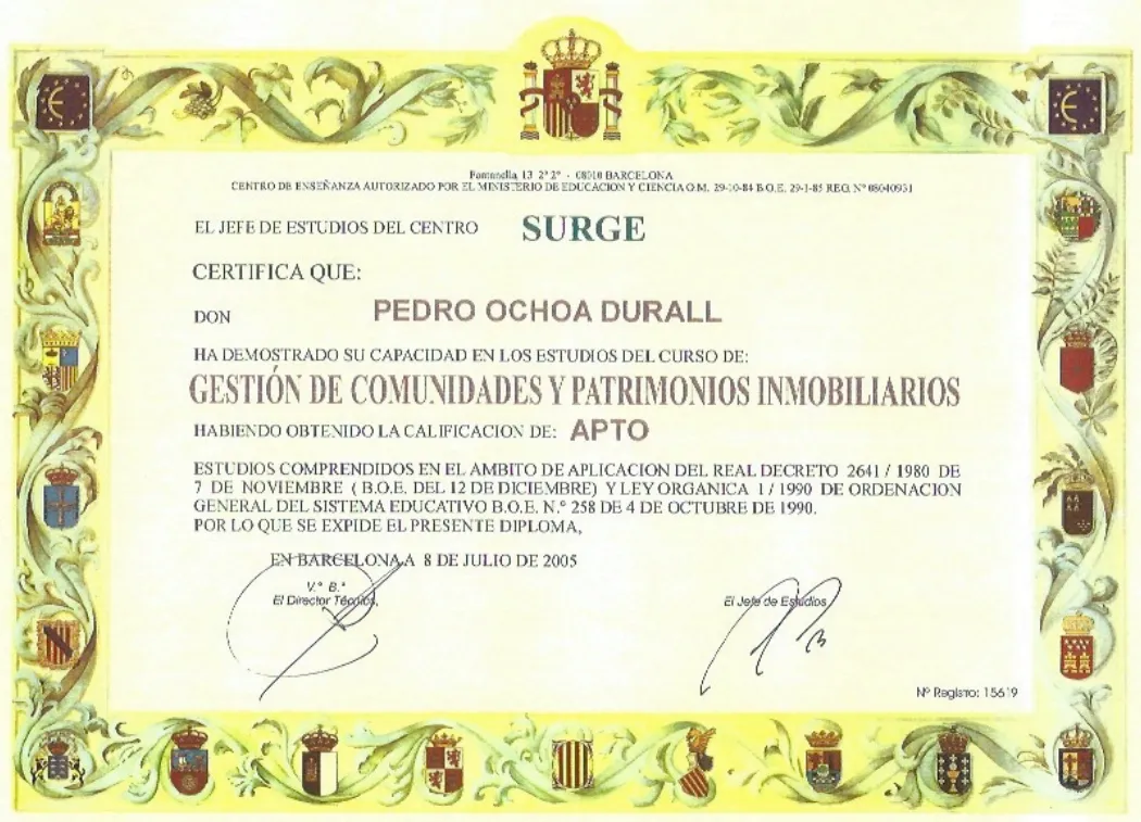 Diploma Profesional en Gestión de Comunidades y Patrimonios Inmobiliarios — SURGE